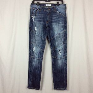 Golden Denim Distressed Biker Jeans Made in USA